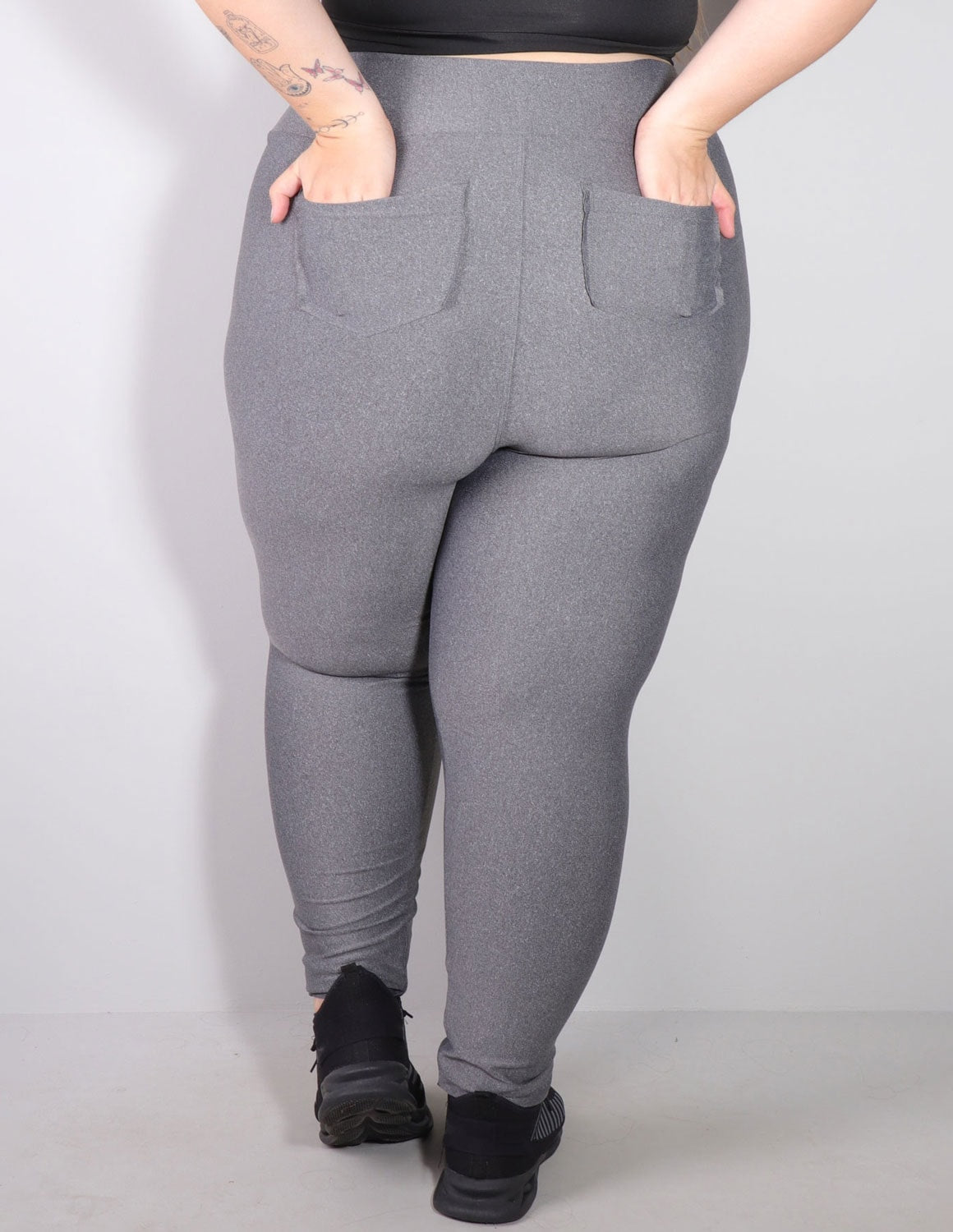 Calça Legging Plus Size Mescla com Bolsos | Ref: 4.4.4156-03