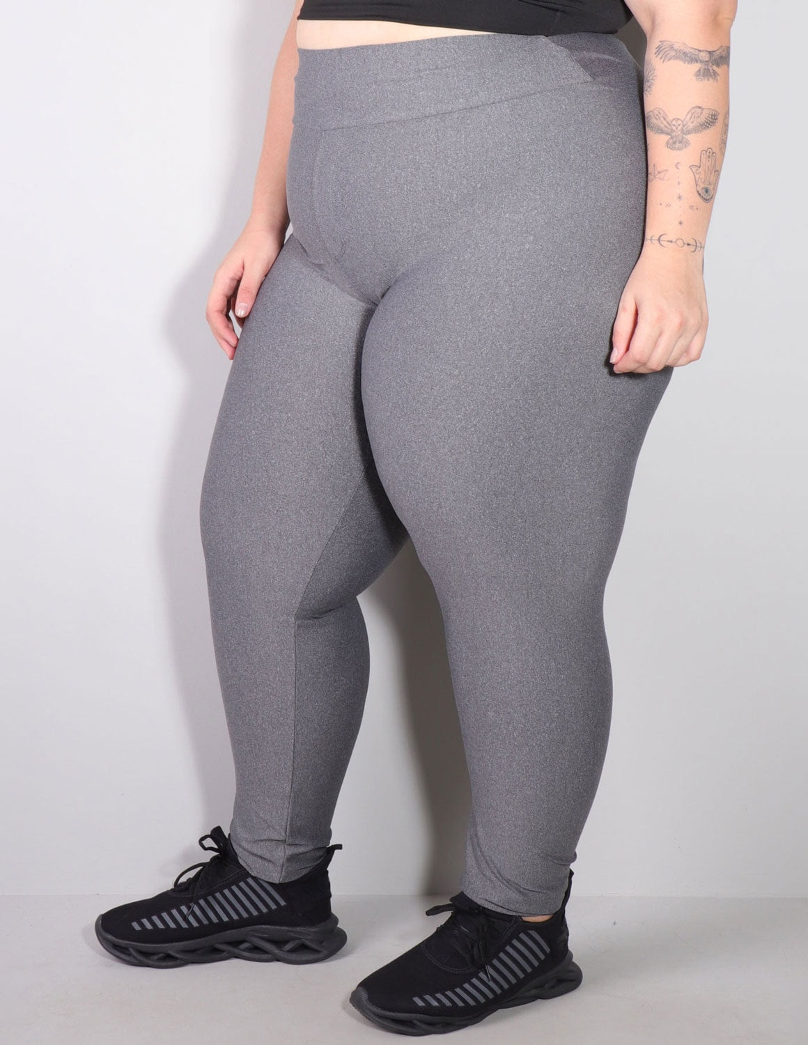Calça Legging Plus Size Mescla com Bolsos | Ref: 4.4.4156-03