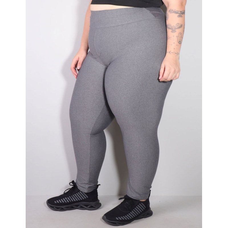 Calça Legging Plus Size Mescla com Bolsos | Ref: 4.4.4156-03