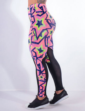 Calça Feminina com Estampa e Recortes de Tela | Ref: 4.4.4159-3171