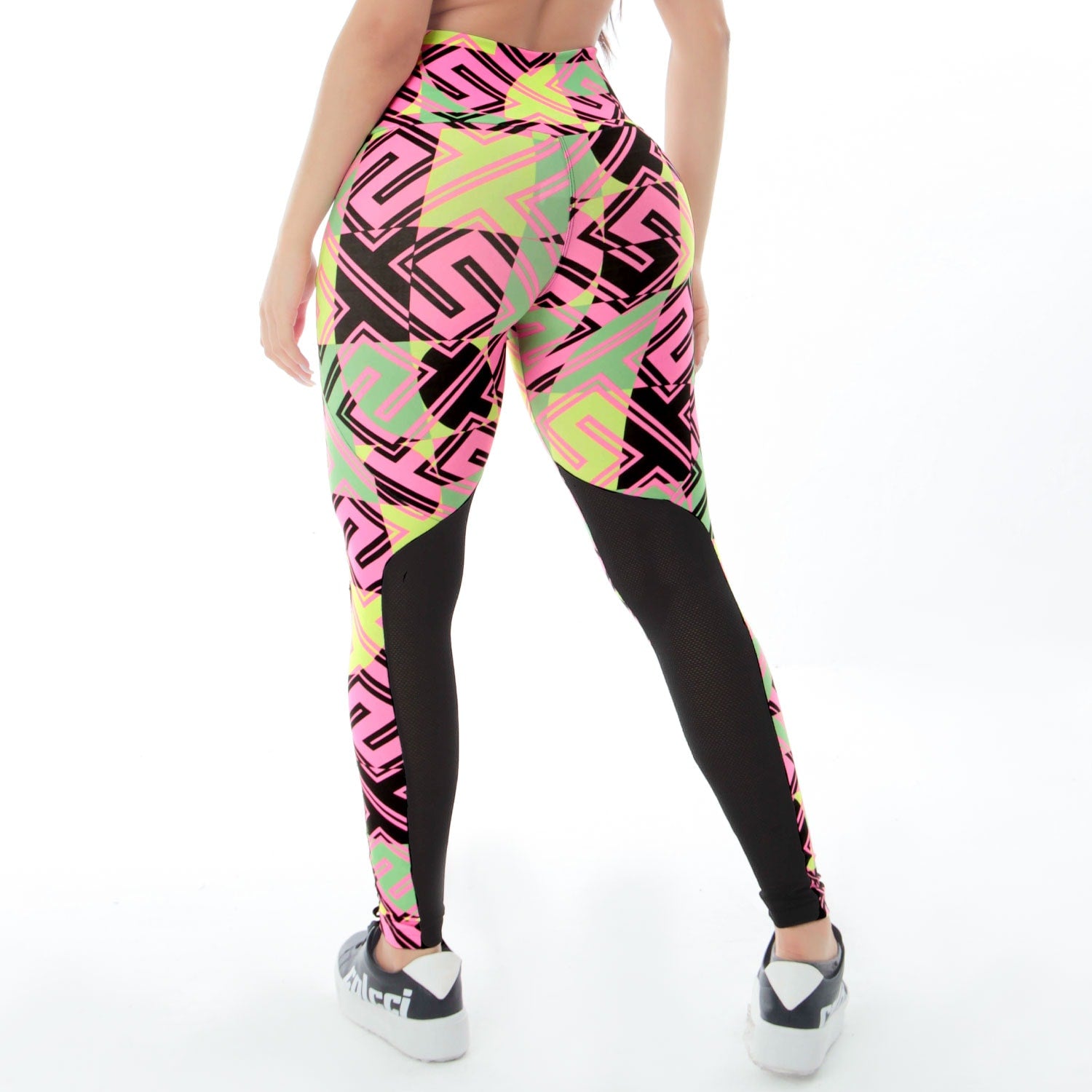 Calça Feminina Estampada com Recortes em Tela | Ref: 4.4.4159-3183