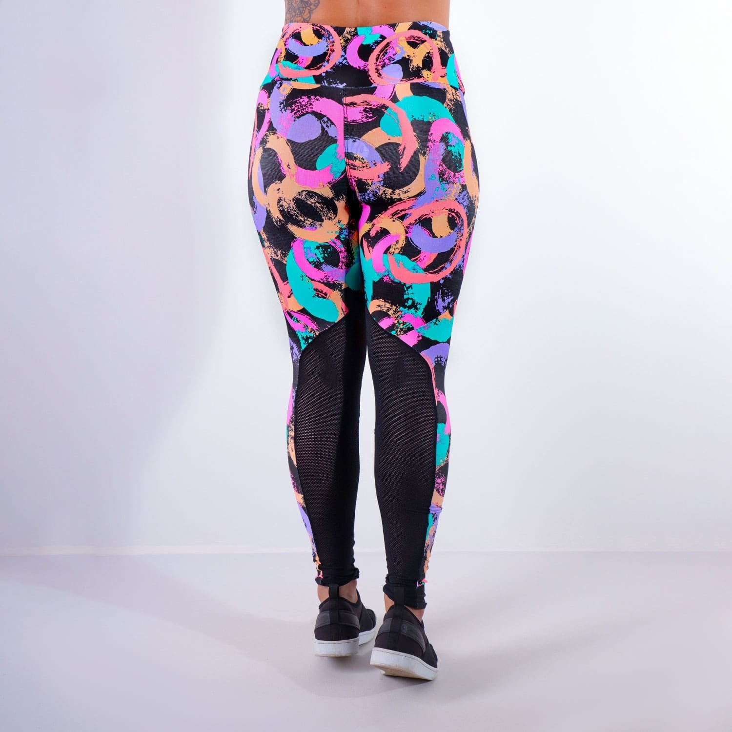 Calça Fitness Estampada com Recortes de Tela | Ref: 4.4.4159-3187