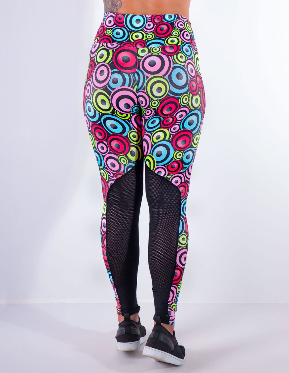 Calça Feminina Estampada com Tela Preta nas Pernas | Ref: 4.4.4159-3188