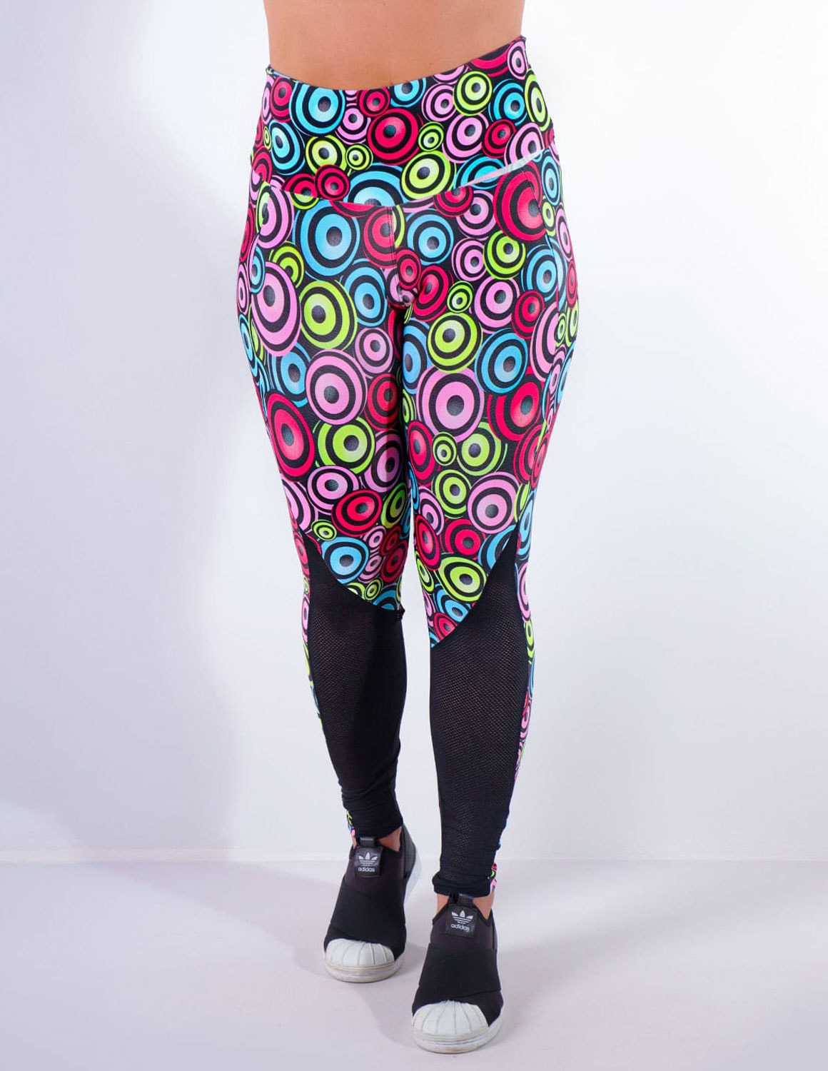 Calça Feminina Estampada com Tela Preta nas Pernas | Ref: 4.4.4159-3188