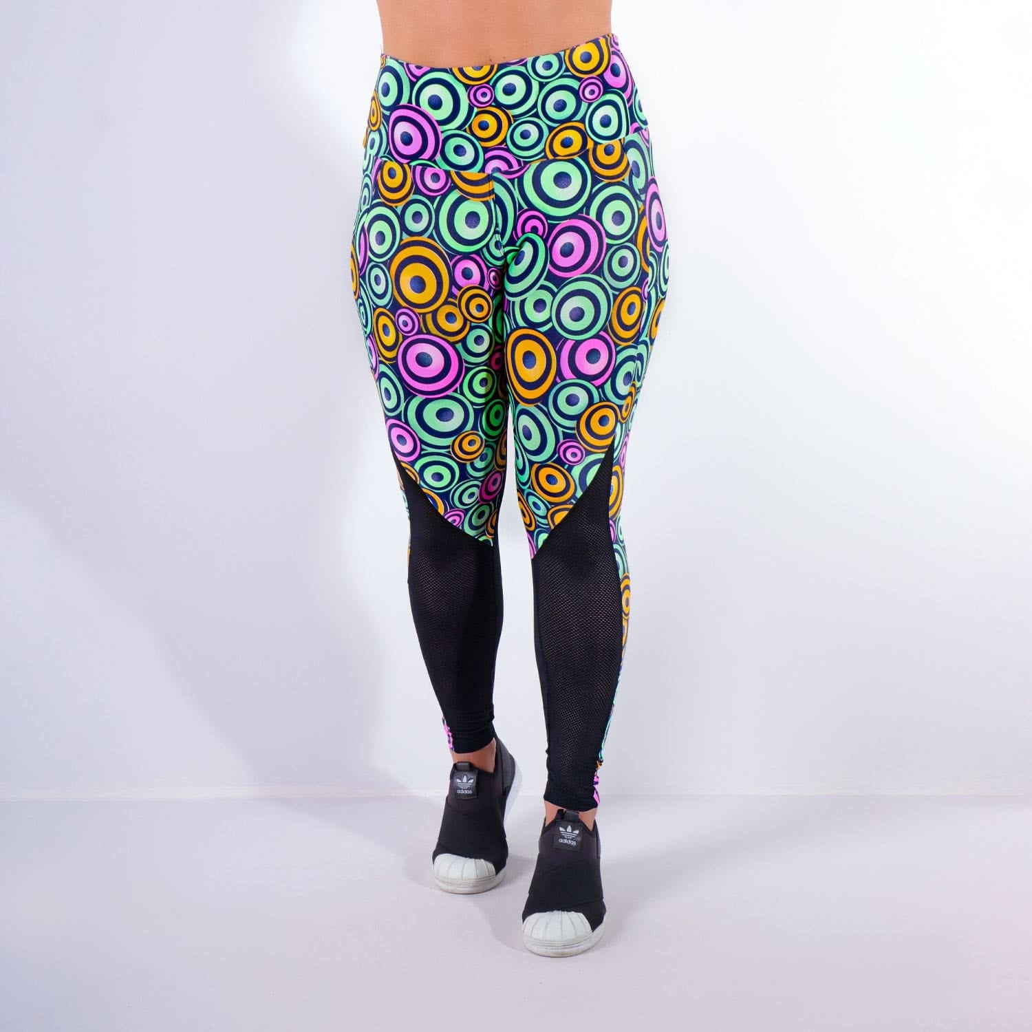 Calça Feminina Fitness Estampada com Tela nas Pernas | Ref: 4.4.4159-3191