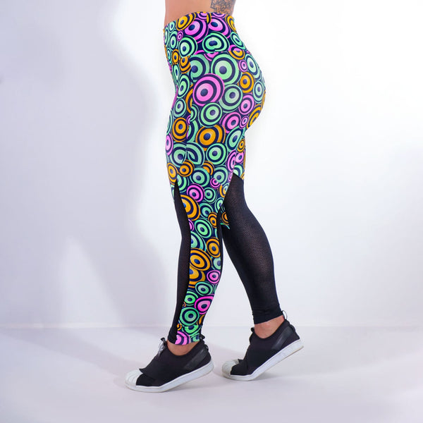 Calça Feminina Fitness Estampada com Tela nas Pernas | Ref: 4.4.4159-3191
