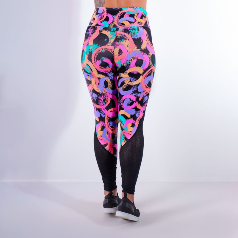 Calça Feminina Estampada com Tela | Ref: 4.4.4160-3187