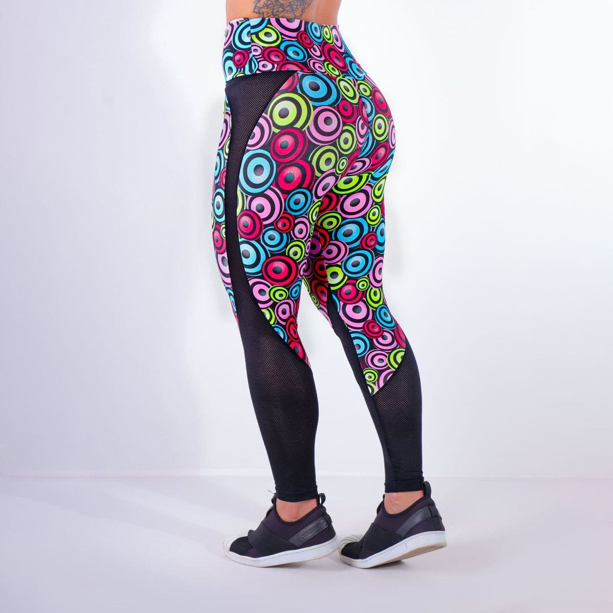 Calça Fitness Estampada com Tela | Ref: 4.4.4160-3188