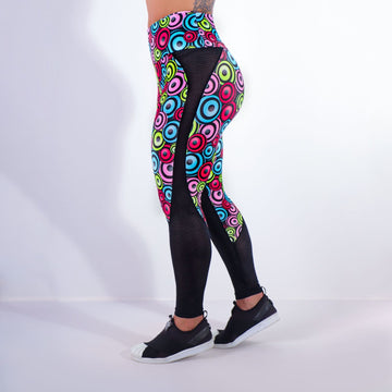 Calça Fitness Estampada com Tela | Ref: 4.4.4160-3188