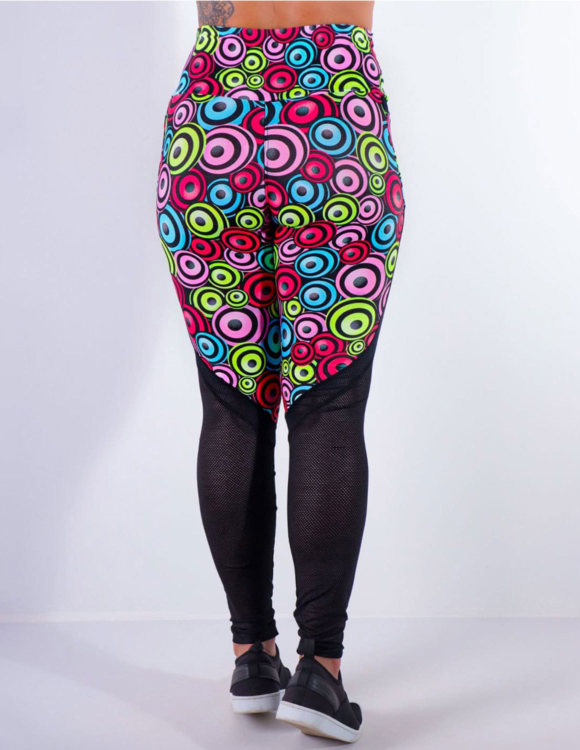 Calça Fitness Estampada com Tela e Bolsos | Ref: 4.4.4170-3188