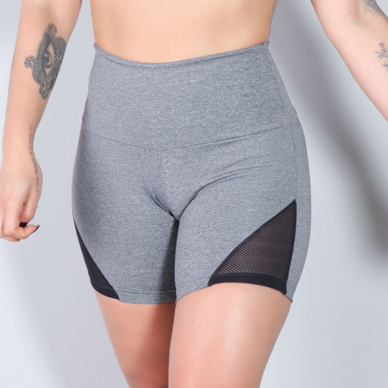 Short Mescla com Recortes de Tela | Ref: 4.4.4198-0301