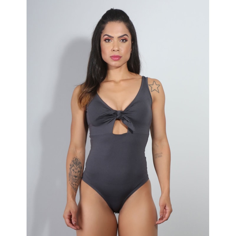 Body Grafite sem Bojo com fecho de Abotoação no Fundo | Ref: 4.4.4239-28