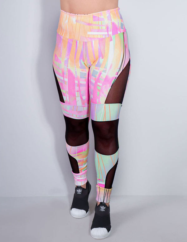 Calça Feminina Estampada com Tule | Ref: 4.4.4252-3167