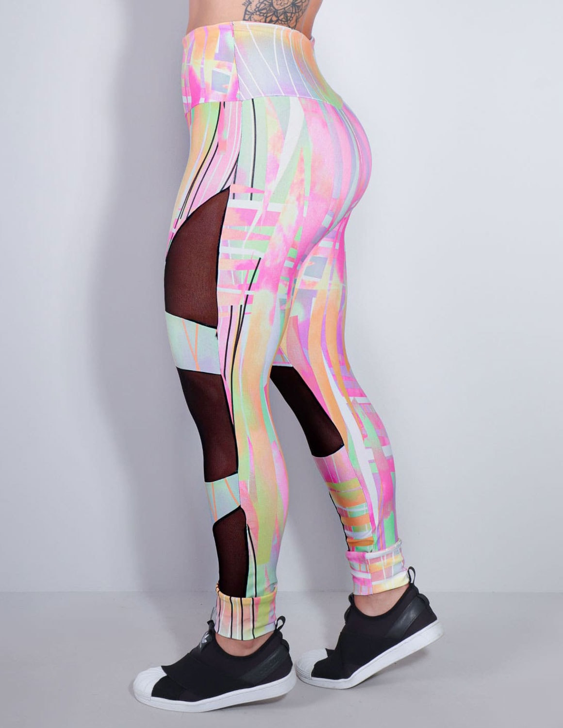 Calça Feminina Estampada com Tule | Ref: 4.4.4252-3167
