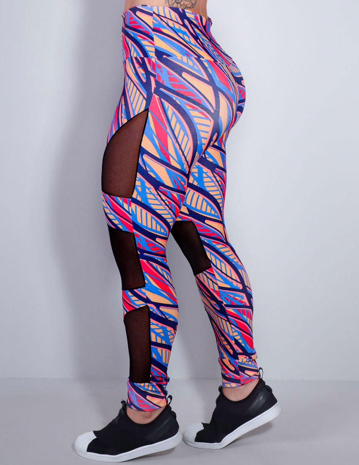 Calça Legging com Tule e Estampa | Ref: 4.4.4252-3180