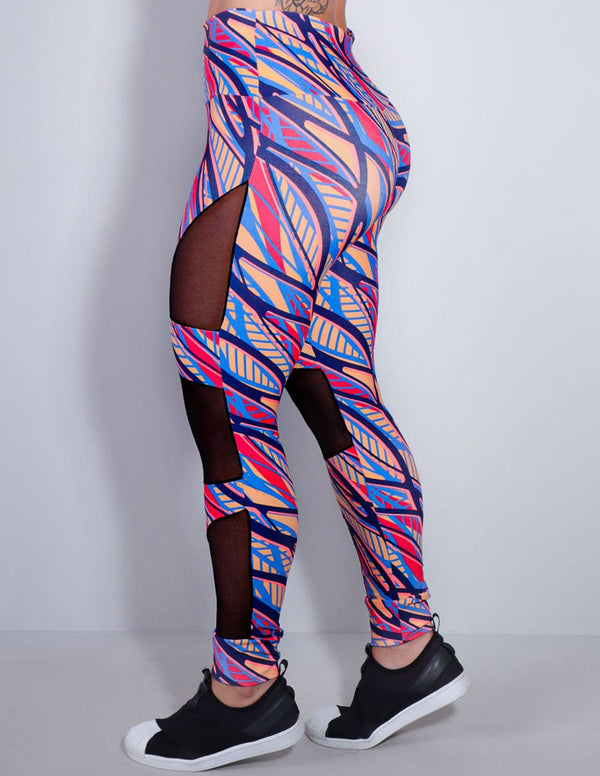 Calça Legging com Tule e Estampa | Ref: 4.4.4252-3180