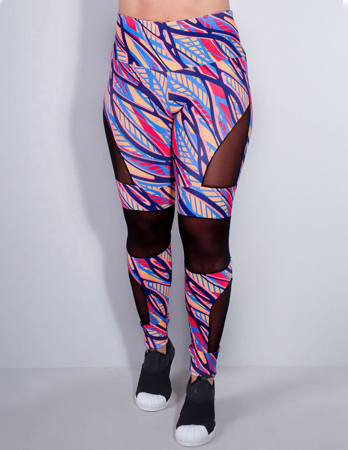 Calça Legging com Tule e Estampa | Ref: 4.4.4252-3180