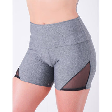 Short Mescla com Recortes de Tule | Ref: 4.4.4278-03