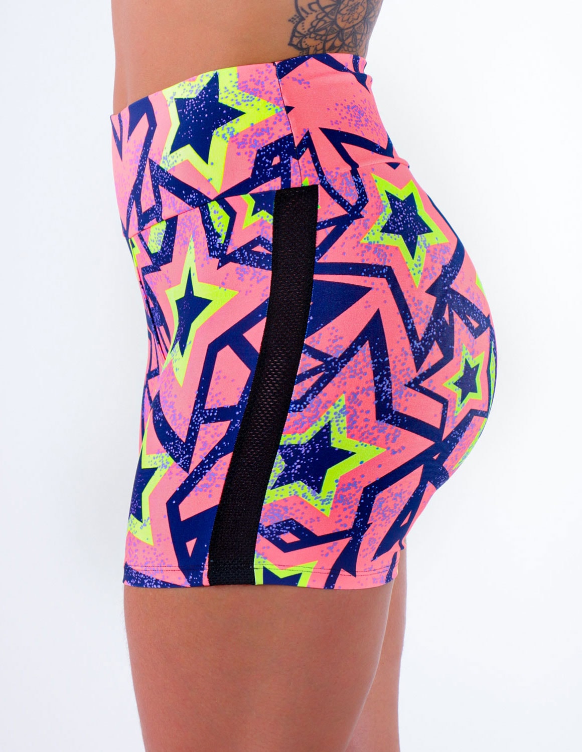 Short Feminino Estampado com Tela Preta | Ref: 4.4.4321-3171