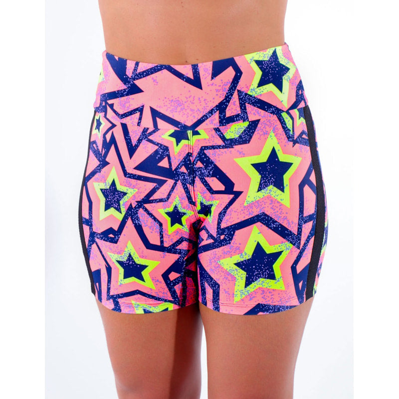 Short Feminino Estampado com Tela Preta | Ref: 4.4.4321-3171