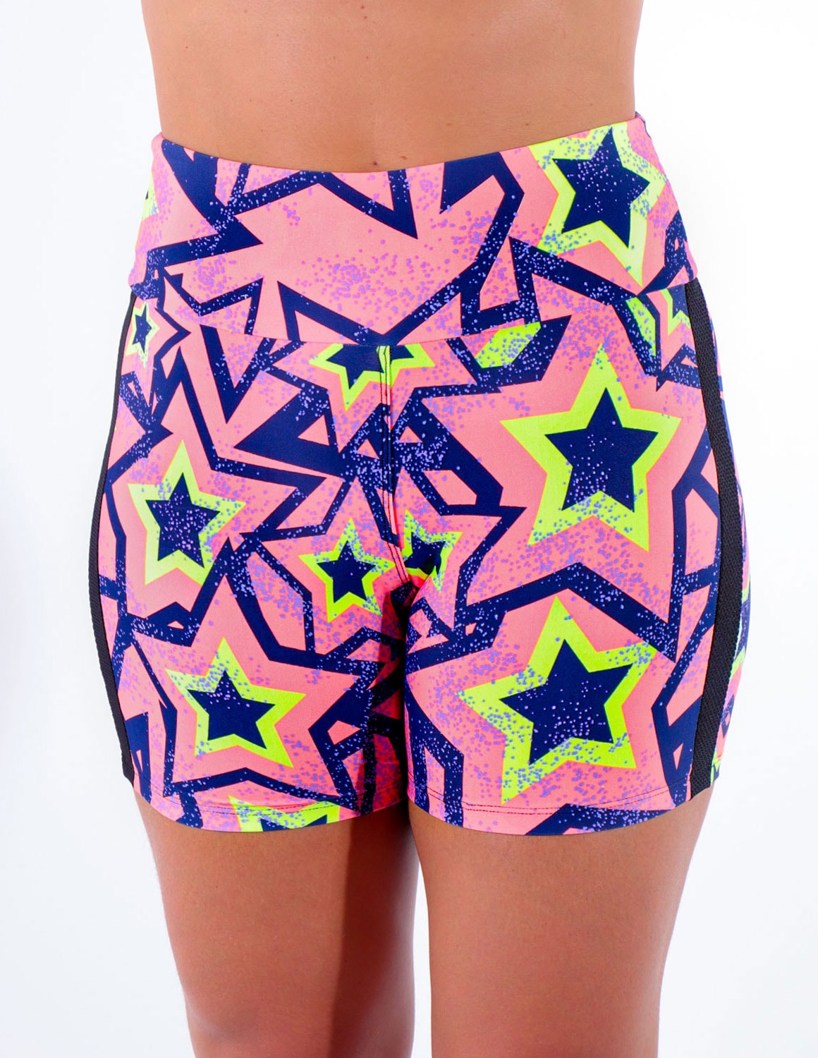 Short Feminino Estampado com Tela Preta | Ref: 4.4.4321-3171