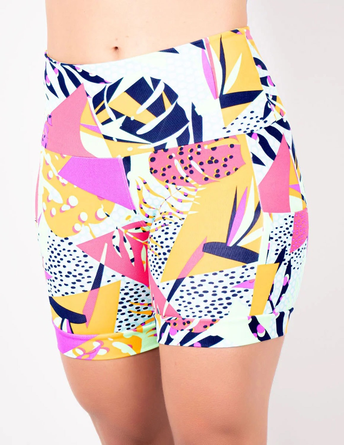 Short Fitness Cós Alto Estampado com Bolsos | Ref: 4.4.4347-3194
