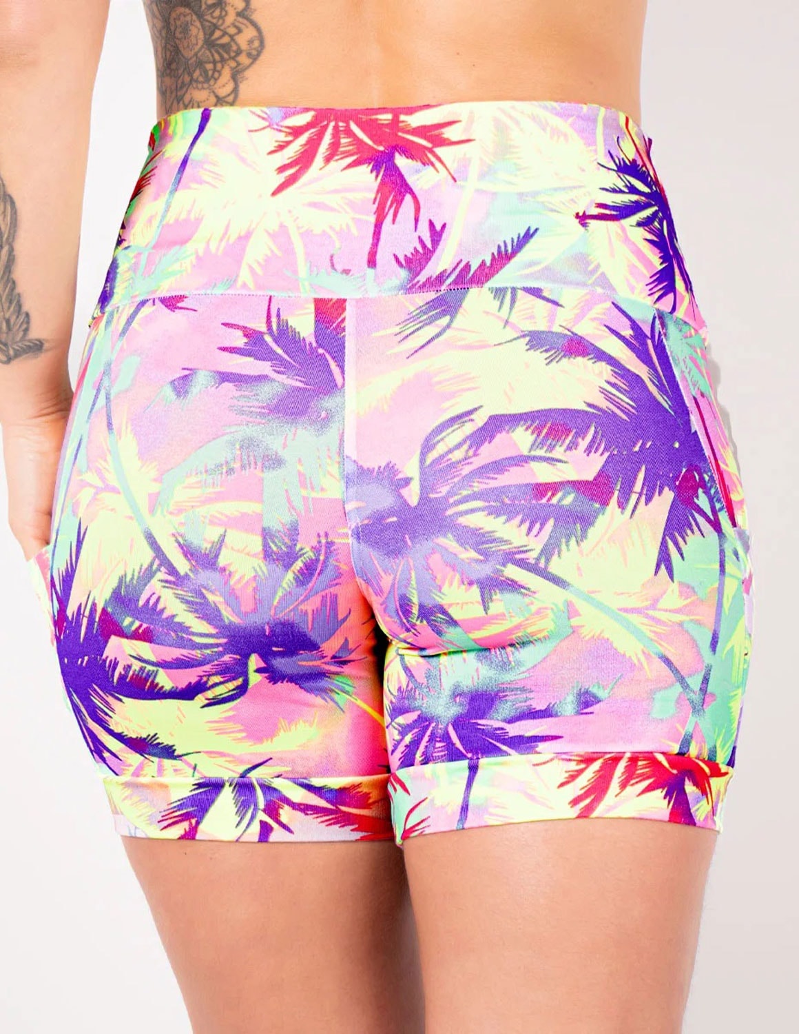 Short Feminino com Bolsos Laterais Estampado | Ref: 4.4.4347-3196