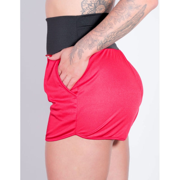 Shortinho Feminino de Piquet Vinho com Bolsos Laterais | Ref: 4.4.4364-2401