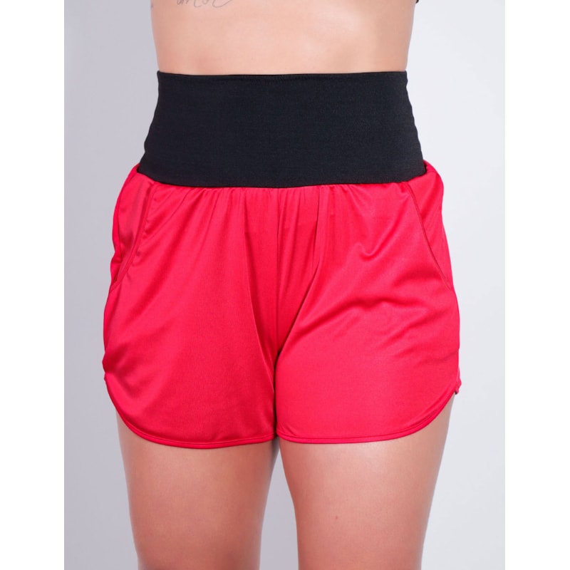 Shortinho Feminino de Piquet Vinho com Bolsos Laterais | Ref: 4.4.4364-2401