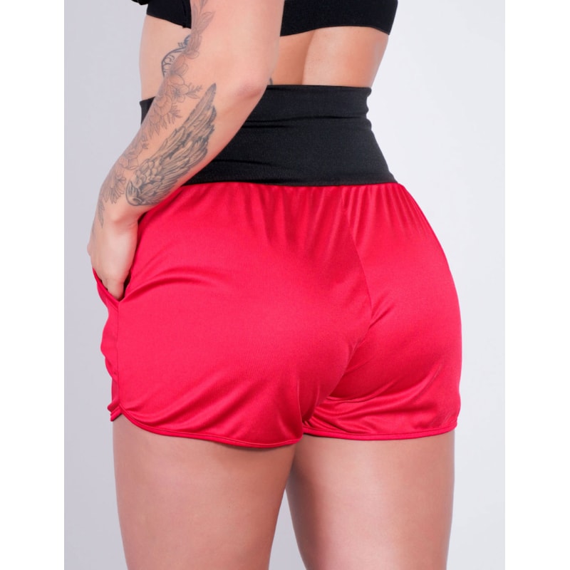 Shortinho Feminino de Piquet Vinho com Bolsos Laterais | Ref: 4.4.4364-2401