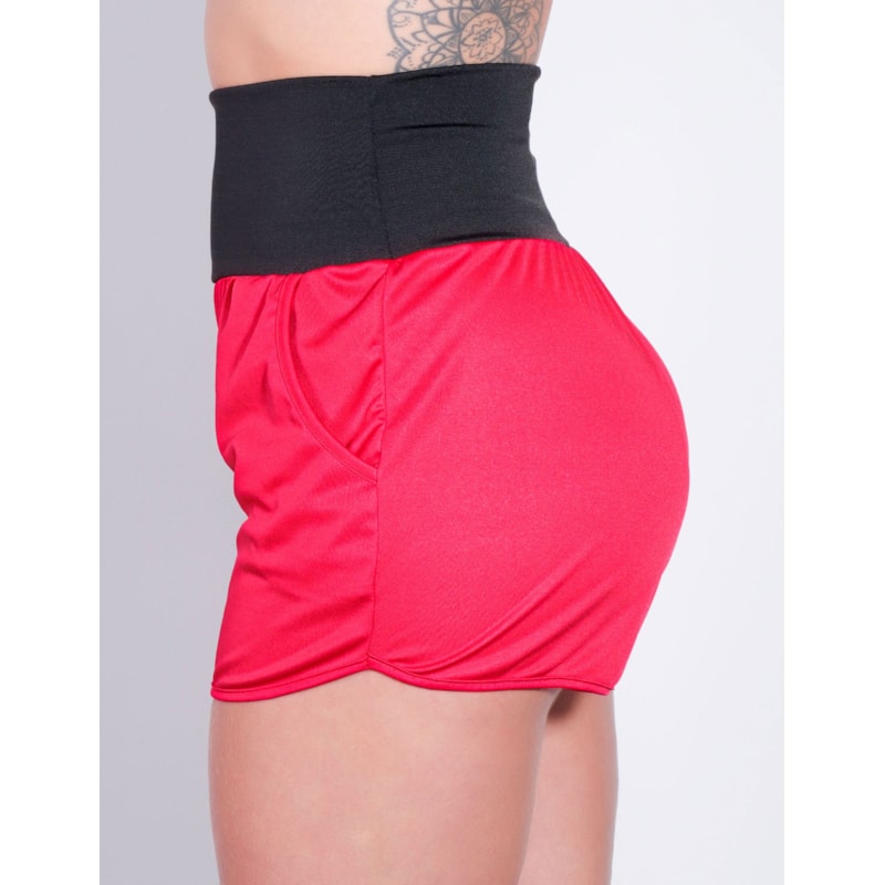 Shortinho Feminino de Piquet Vinho com Bolsos Laterais | Ref: 4.4.4364-2401