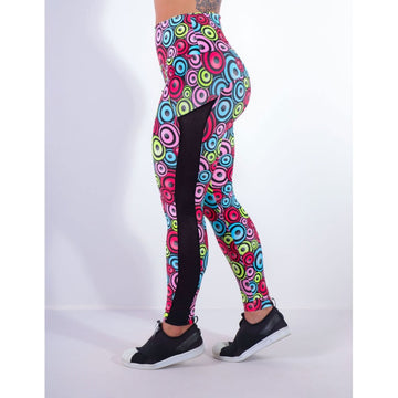 Calça Legging Estampada com Tela Preta | Ref: 4.4.4369-3188
