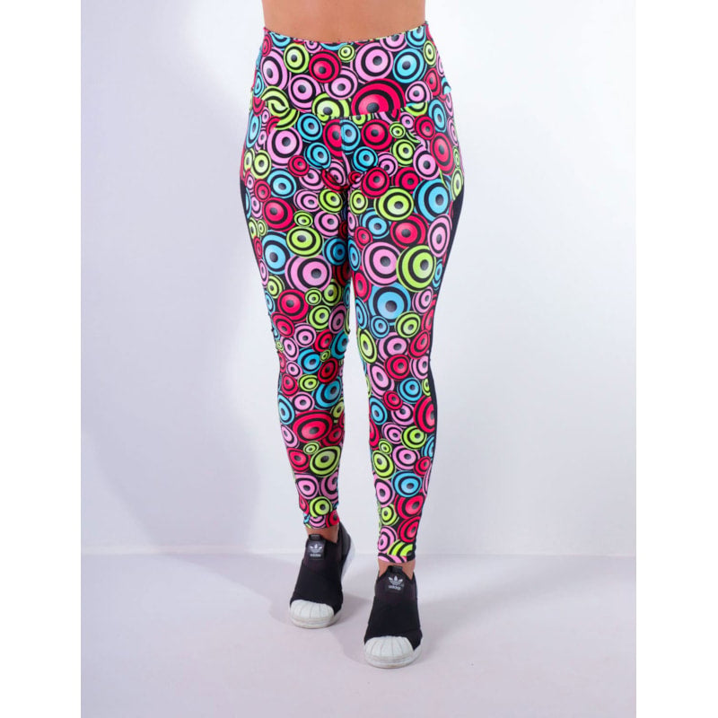 Calça Legging Estampada com Tela Preta | Ref: 4.4.4369-3188