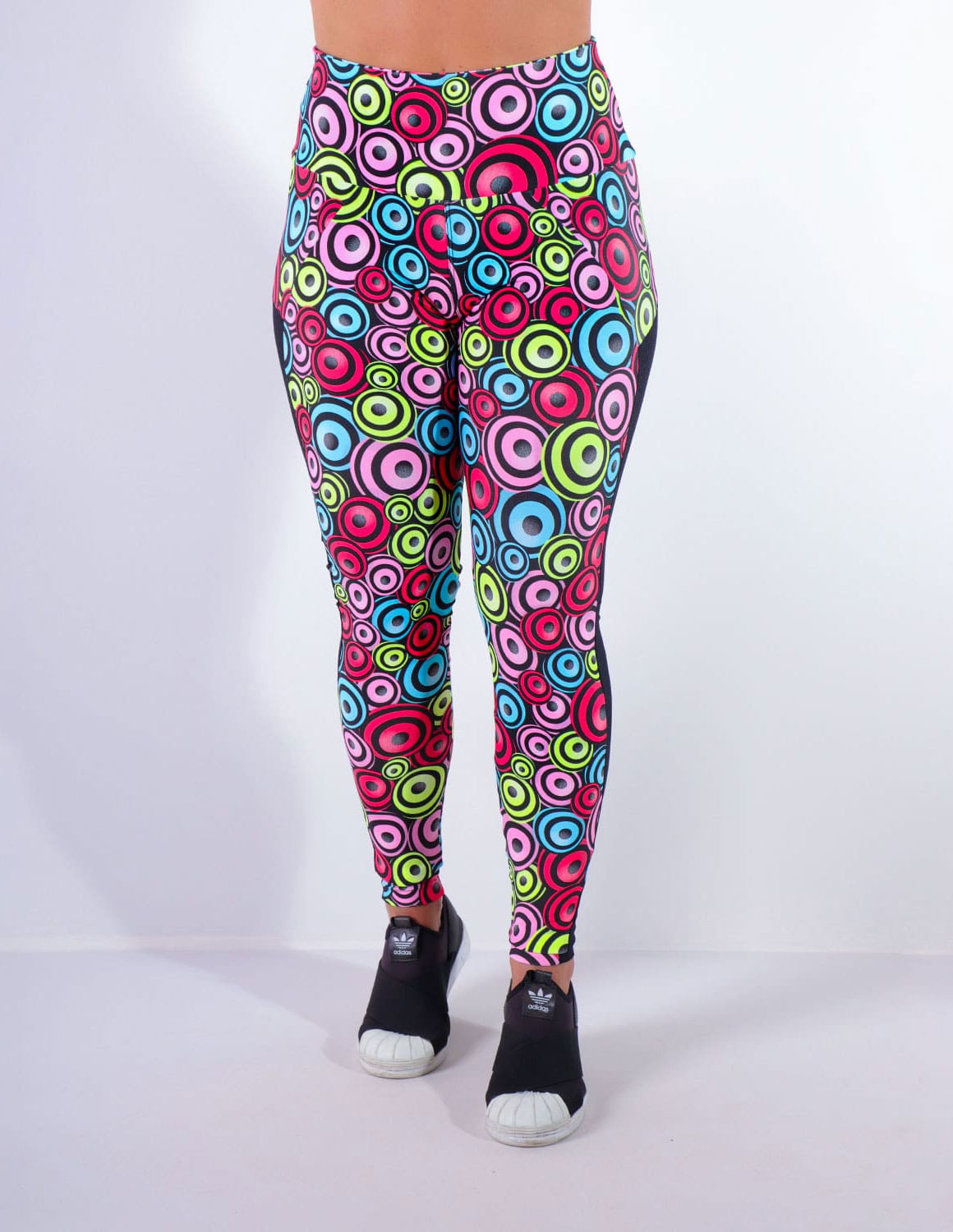 Calça Legging Estampada com Tela Preta | Ref: 4.4.4369-3188