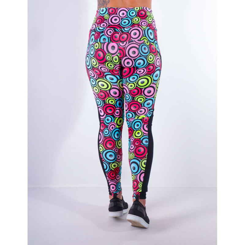 Calça Legging Estampada com Tela Preta | Ref: 4.4.4369-3188