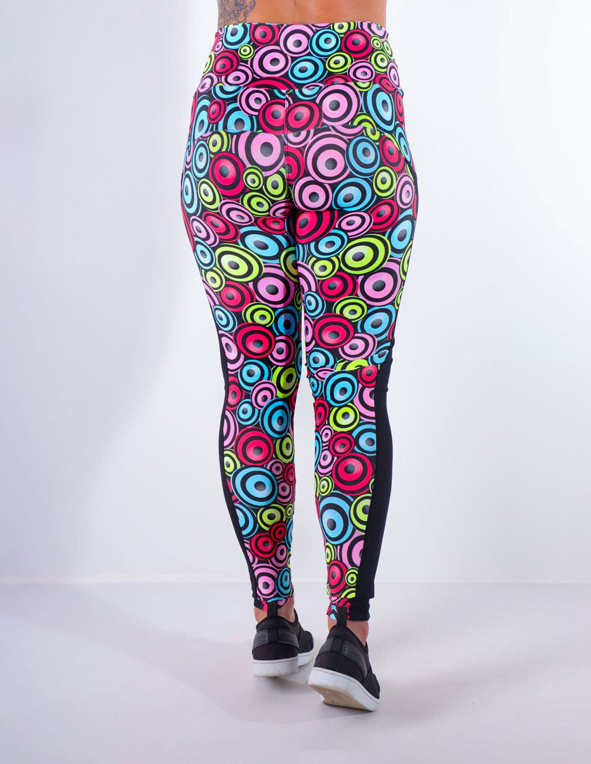Calça Legging Estampada com Tela Preta | Ref: 4.4.4369-3188