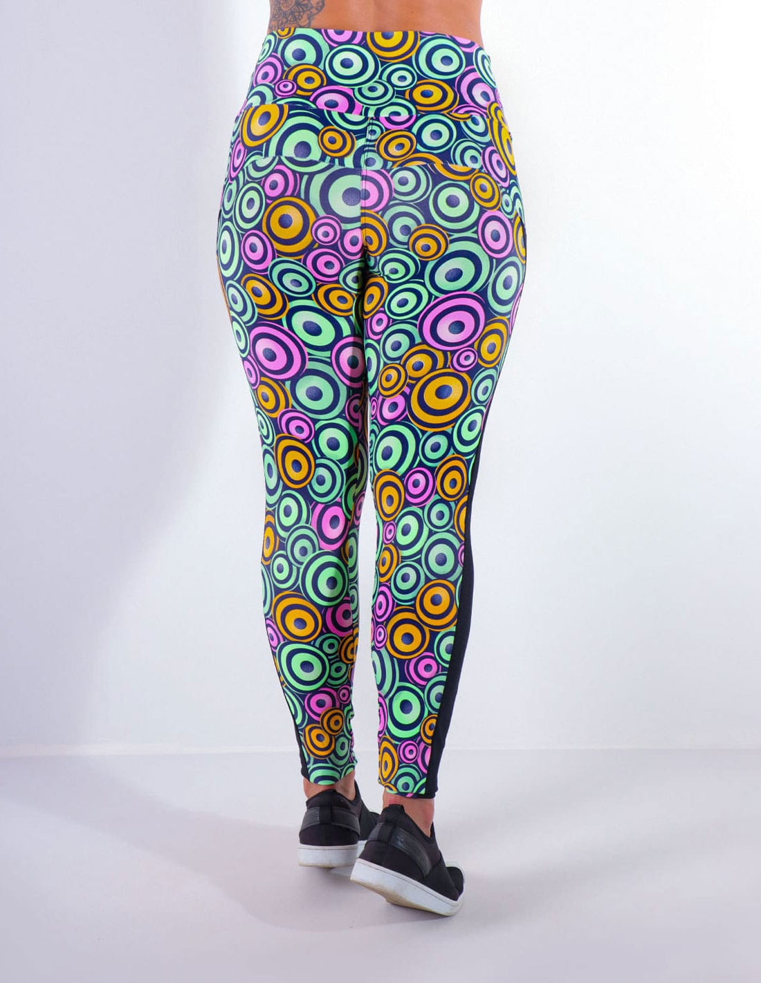 Calça Legging Estampada com Tela nas Laterais | Ref: 4.4.4369-3191