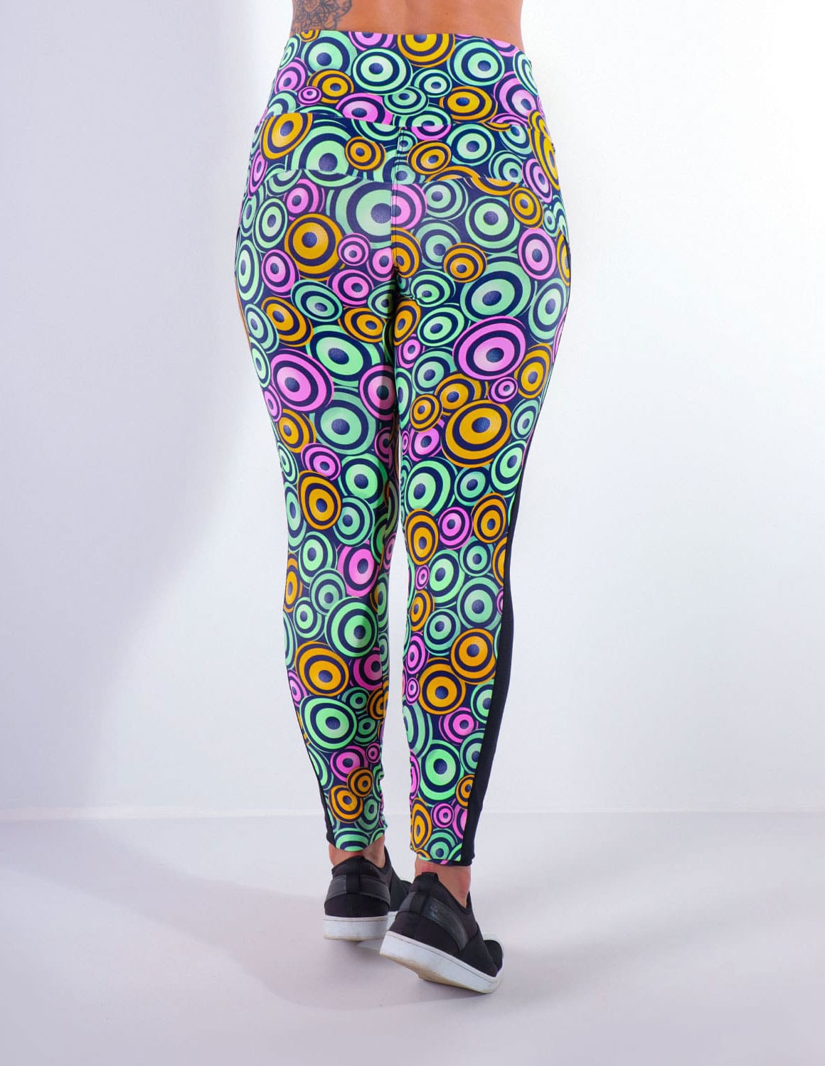 Calça Legging Estampada com Tela nas Laterais | Ref: 4.4.4369-3191