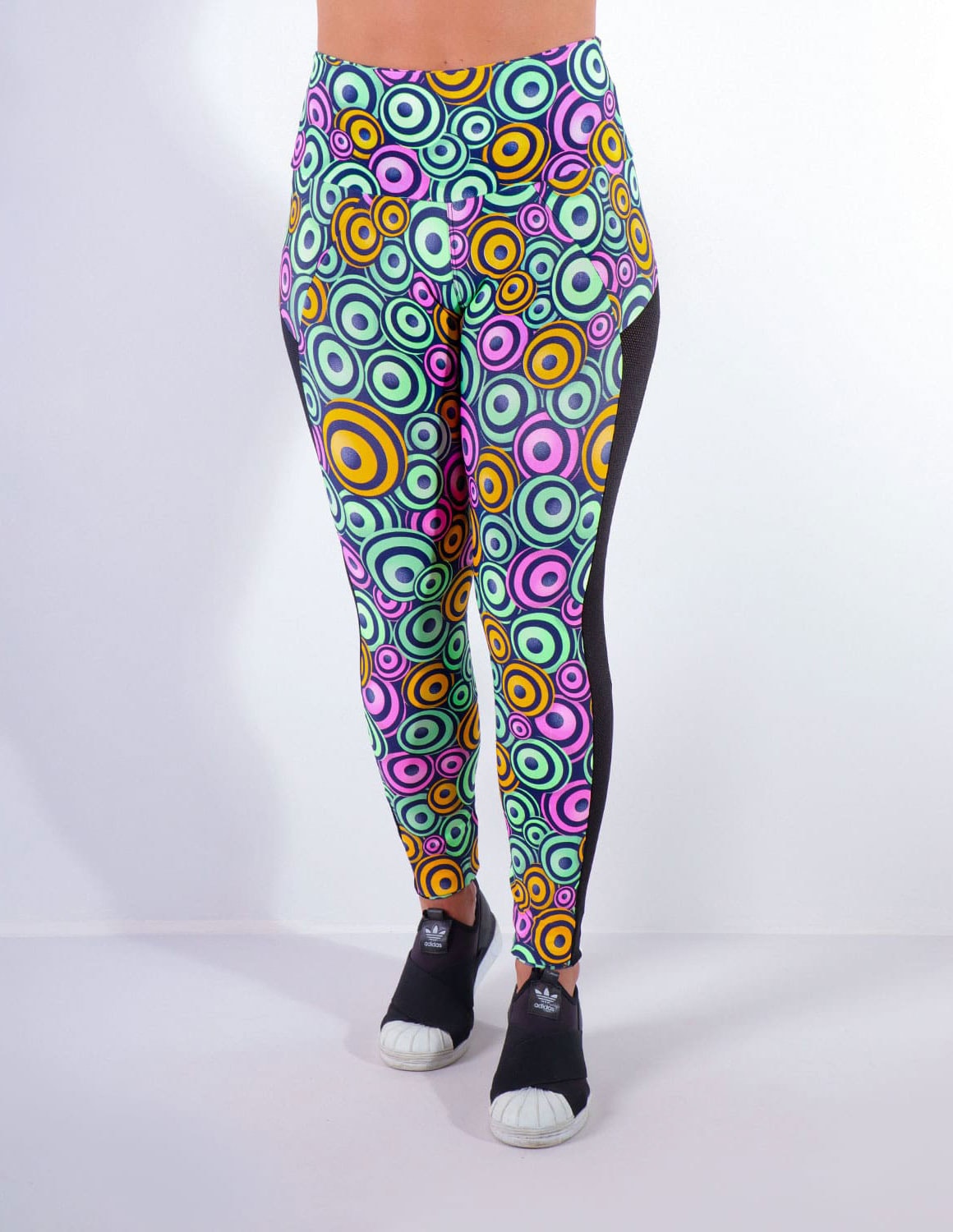 Calça Legging Estampada com Tela nas Laterais | Ref: 4.4.4369-3191