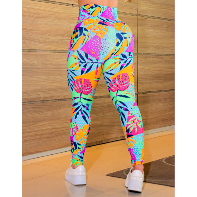 Calça Feminina Estampada Cintura Alta | Ref: 4.4.4381-3194