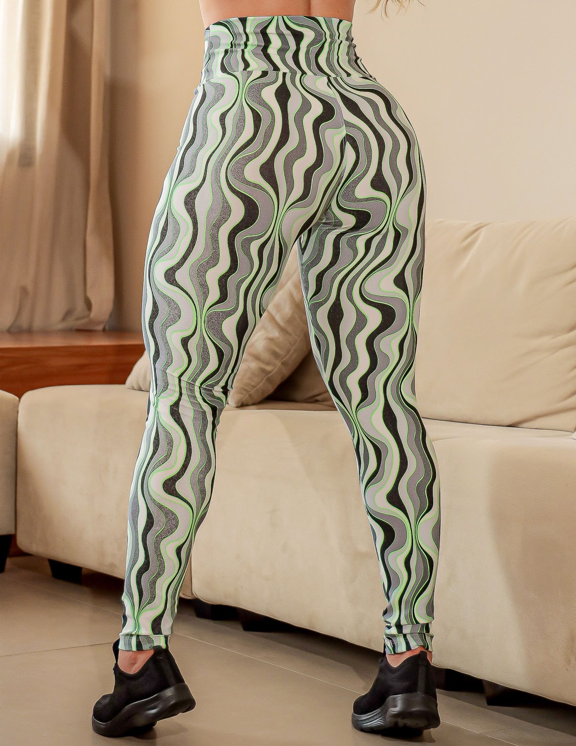 Calça Legging Feminina Estampada Cós Alto | Ref: 4.4.4381-3202