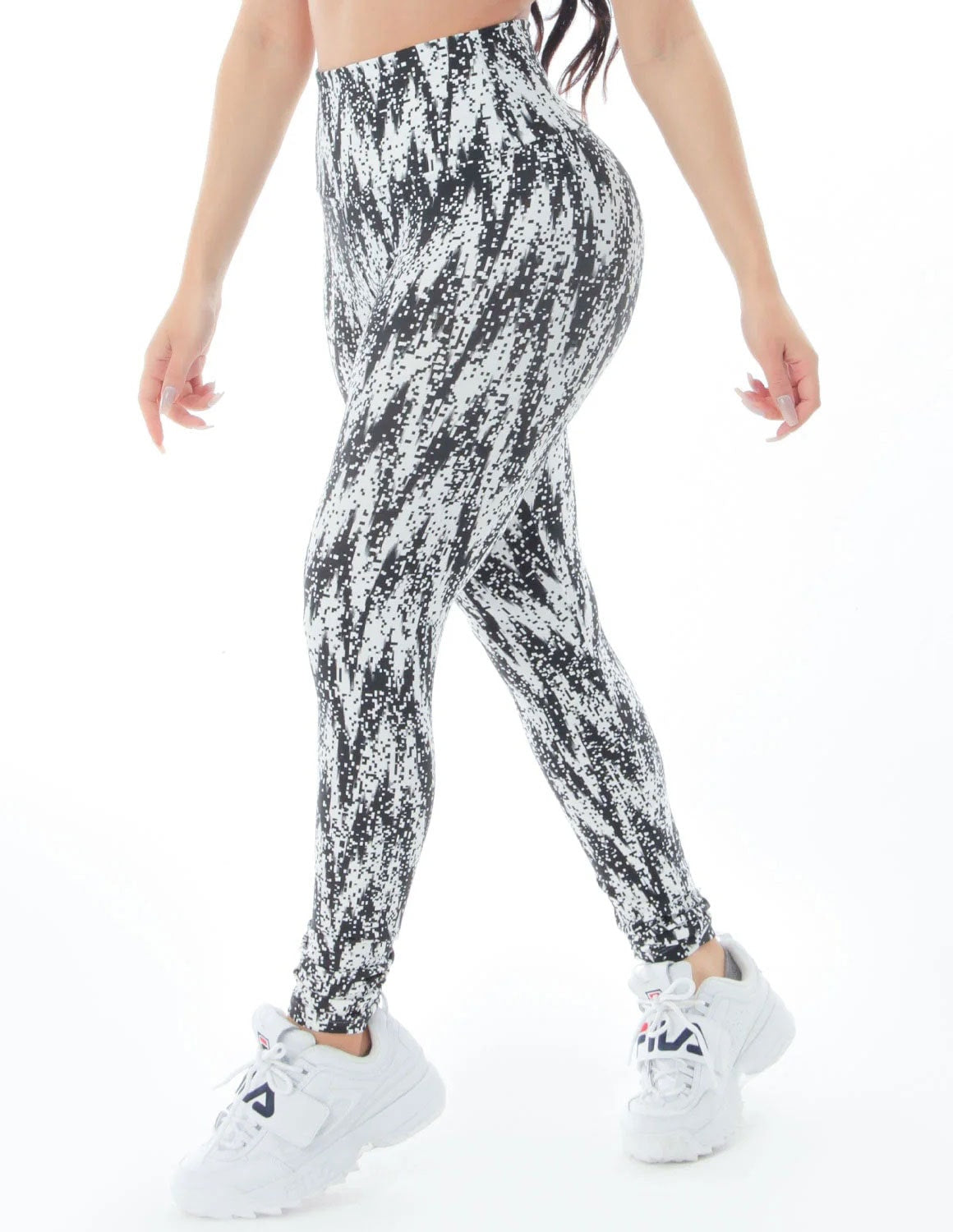 Calça Legging Esportiva Estampada com Cós Alto | Ref: 4.4.4381-3203