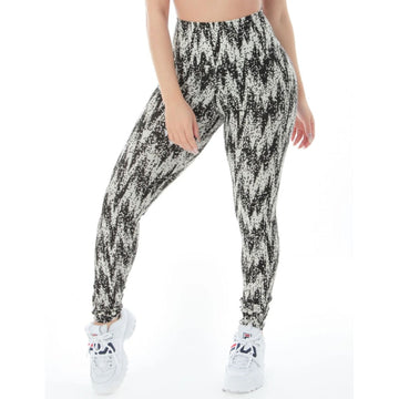 Calça Legging Esportiva Estampada com Cós Alto | Ref: 4.4.4381-3203