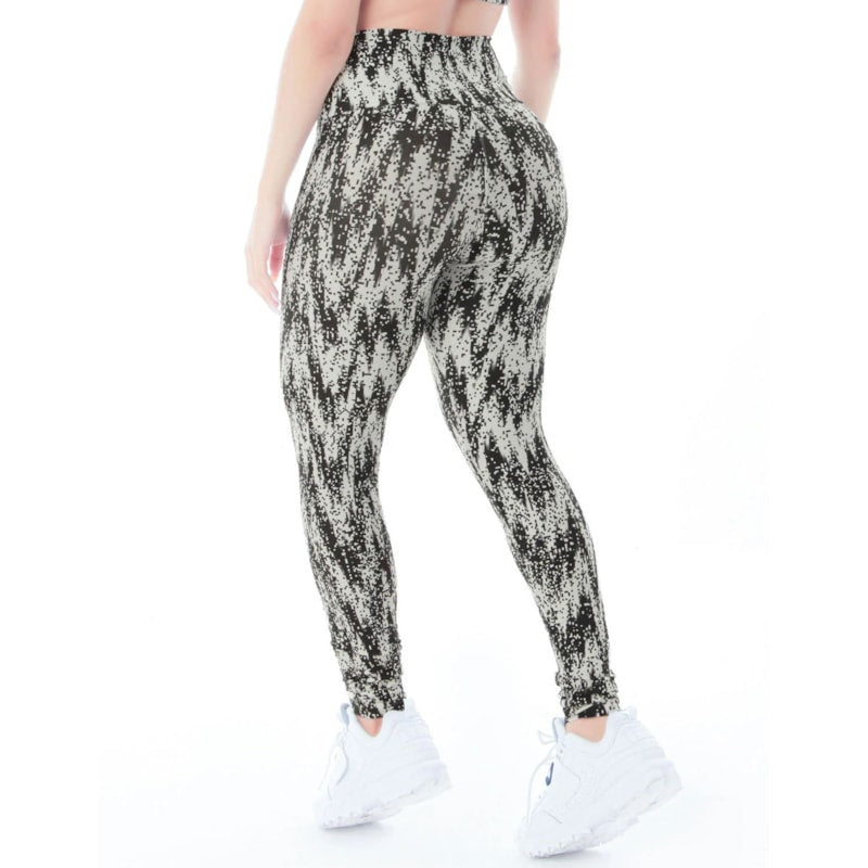Calça Legging Esportiva Estampada com Cós Alto | Ref: 4.4.4381-3203