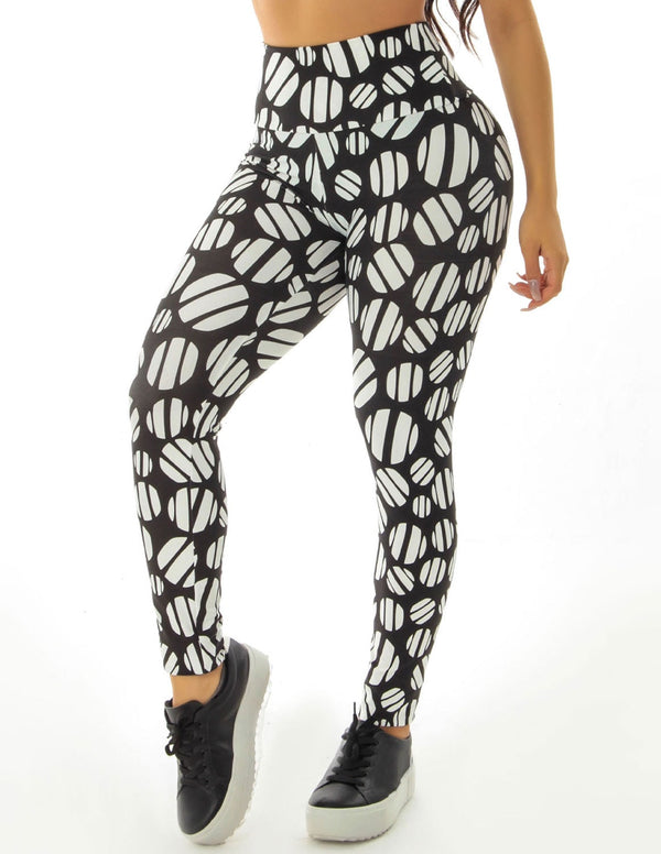 Calça Feminina Cós Alto Fitness Estampada | Ref: 4.4.4381-3211