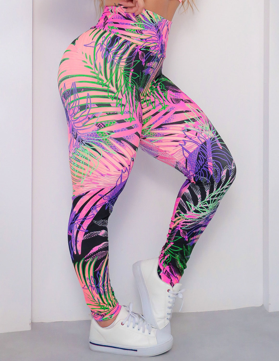 Calça Legging Feminina Estampada com Cós Alto | Ref: 4.4.4381-3212