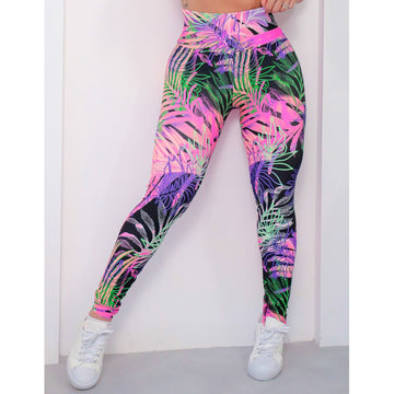 Calça Legging Feminina Estampada com Cós Alto | Ref: 4.4.4381-3212