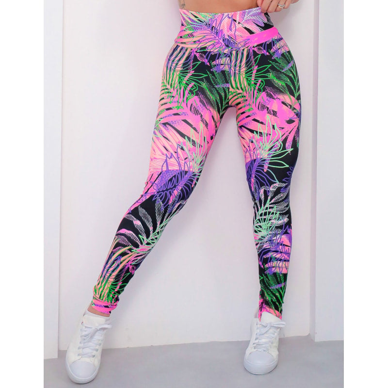 Calça Legging Feminina Estampada com Cós Alto | Ref: 4.4.4381-3212