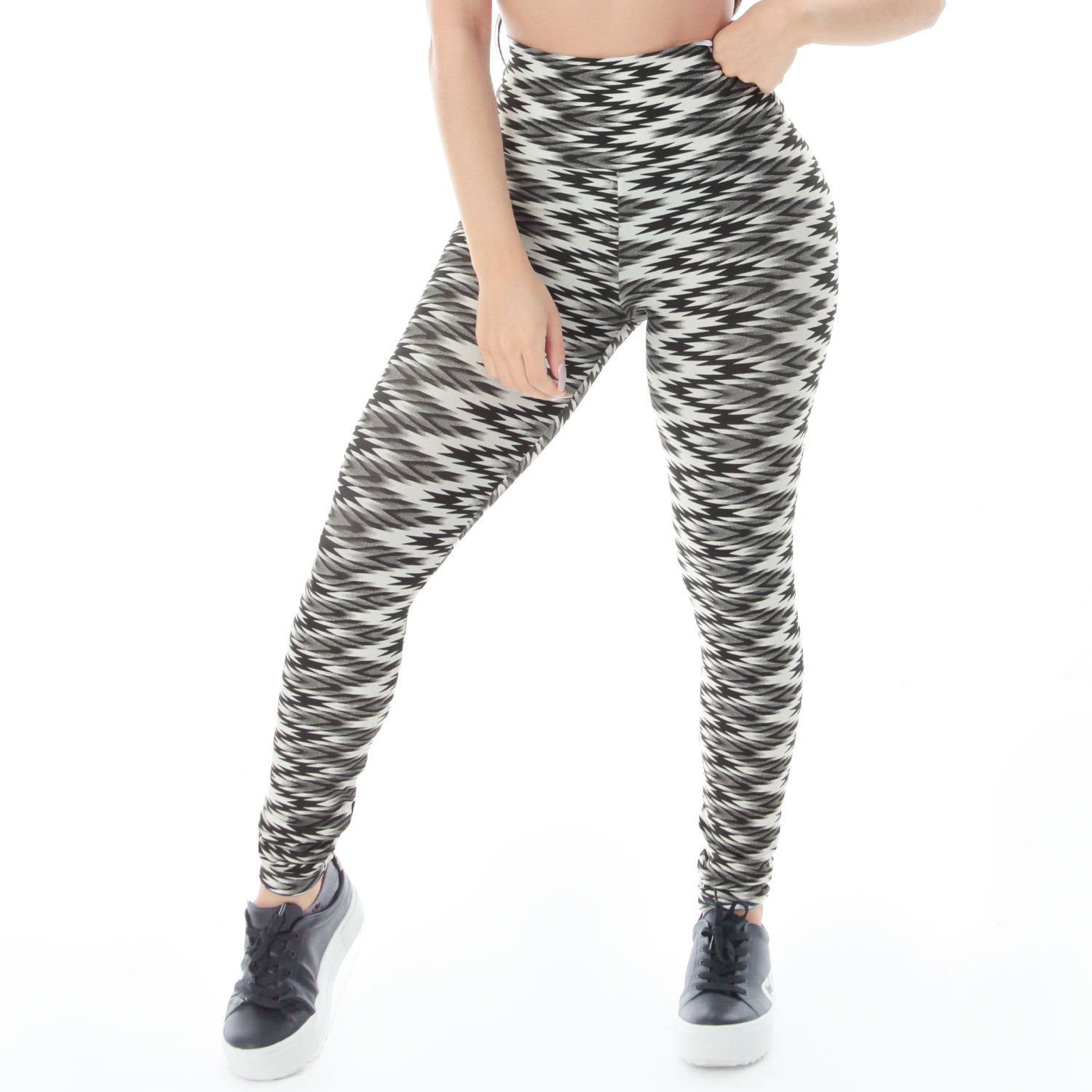 Calça Legging Feminina Cós Alto Estampada | Ref: 4.4.4381-3215