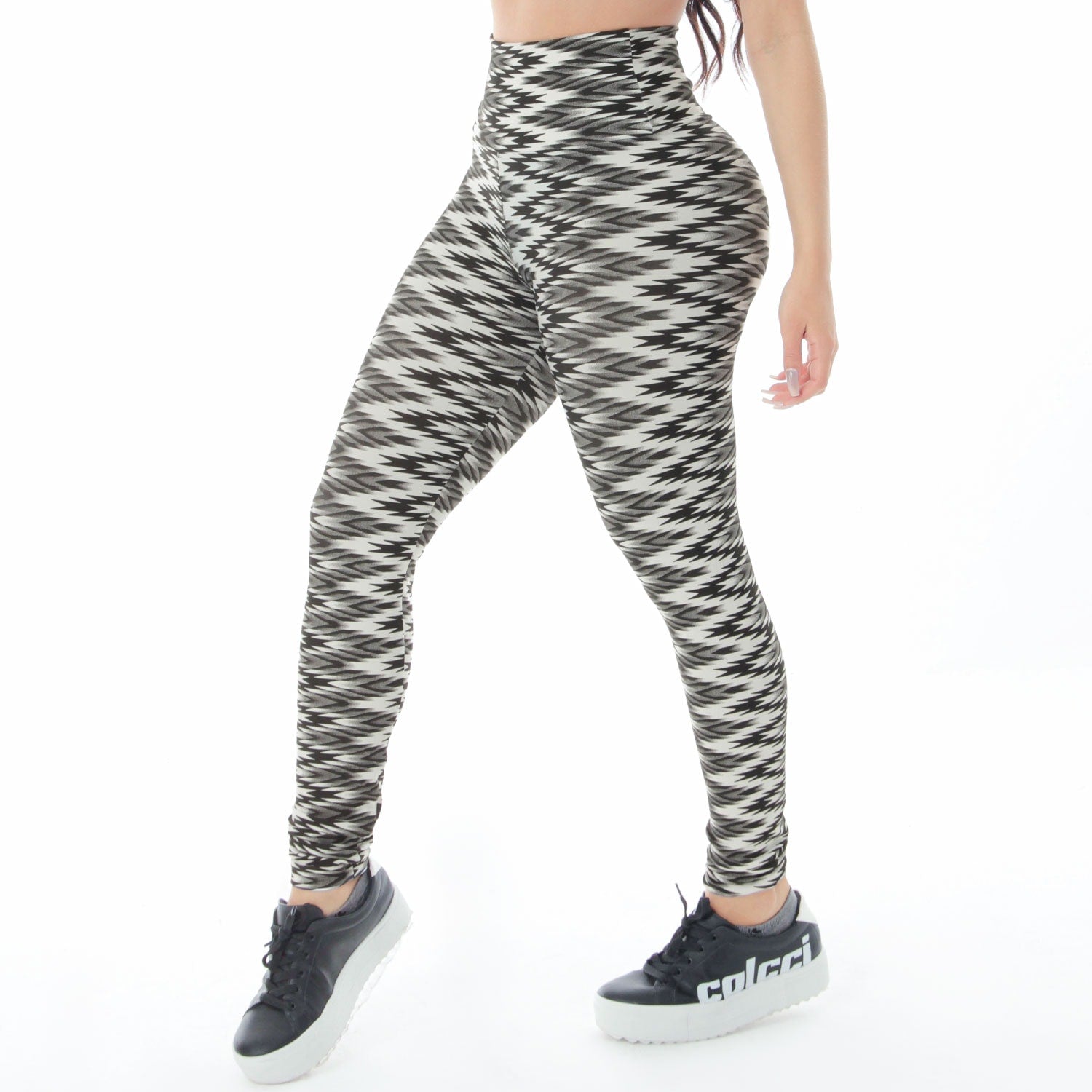 Calça Legging Feminina Cós Alto Estampada | Ref: 4.4.4381-3215